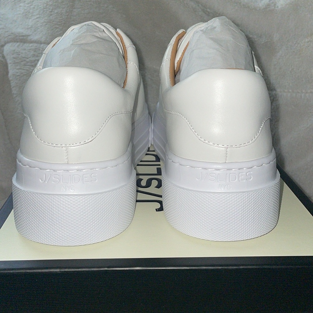 NWT J/SLIDES AMANDA White Leather Sneaker - Picture 10 of 15